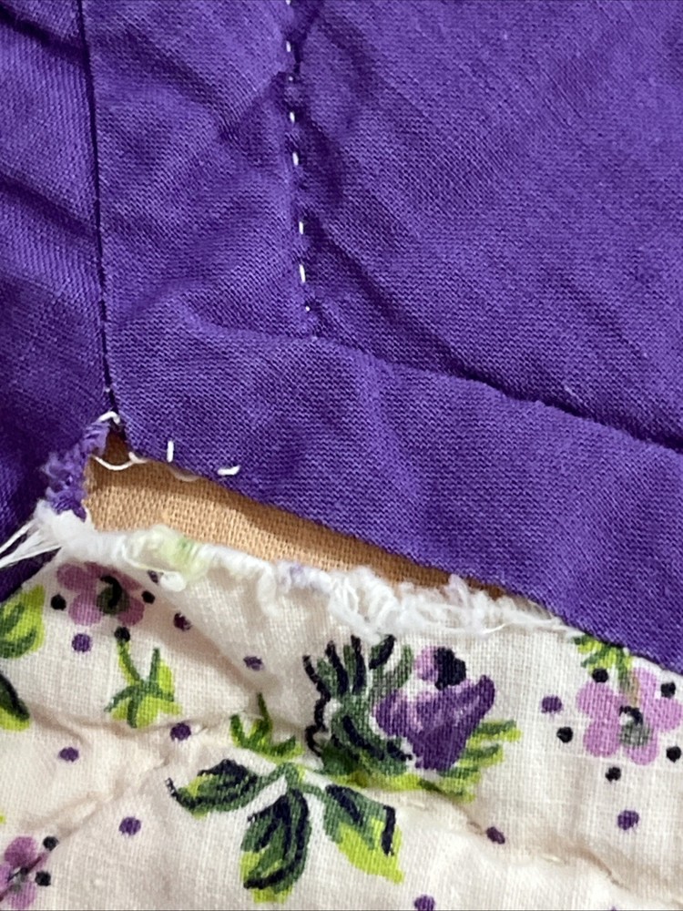 Vintage Quilt 6 Point Star Patchwork Handmade 65 x 80