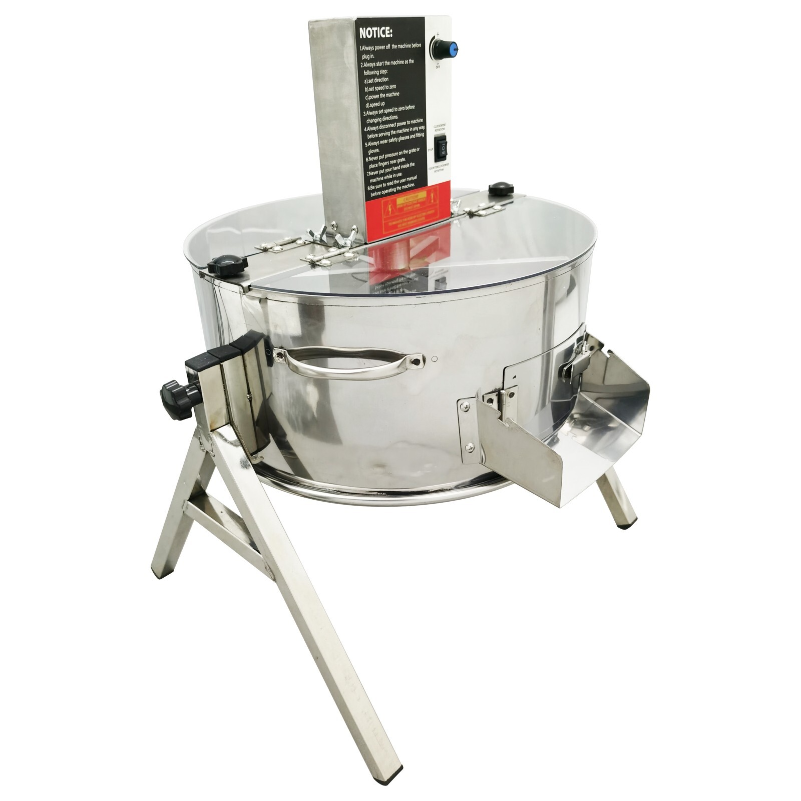 110V 16" 5.3Gal Electric/Manual Hydroponic Bud Leaf Trimmer Stainless Steel