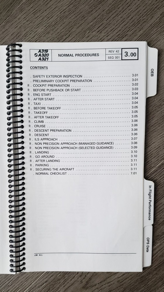 A319 A320 A321 FCOM Flight Crew Operating Manual & QRH Quick Reference Handbook