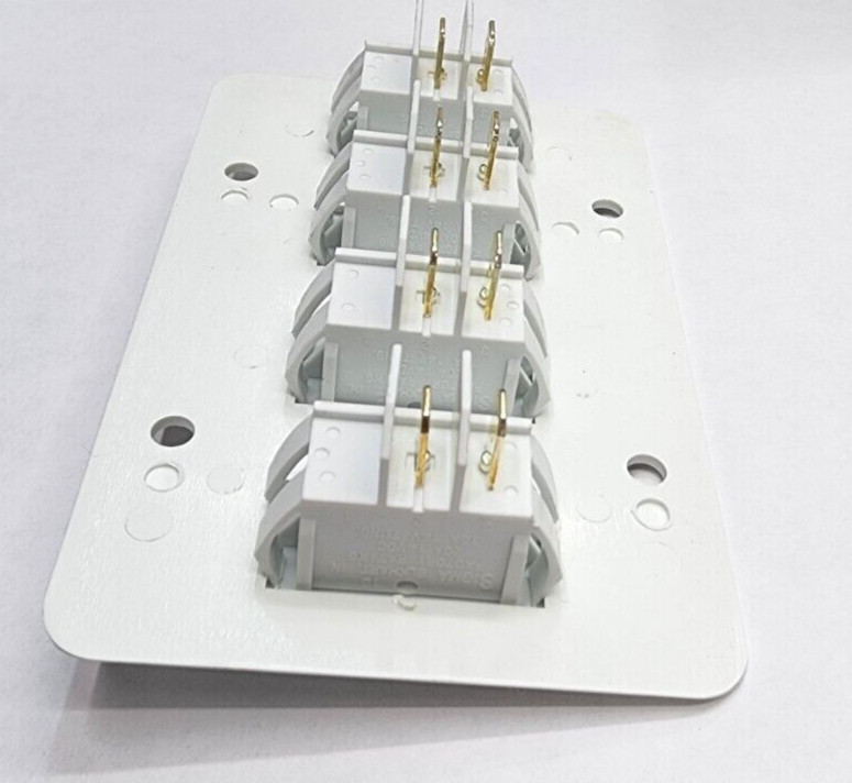 SIGMA 7401-108 WHITE 4 ON/OFF SWITCH PANEL *C16