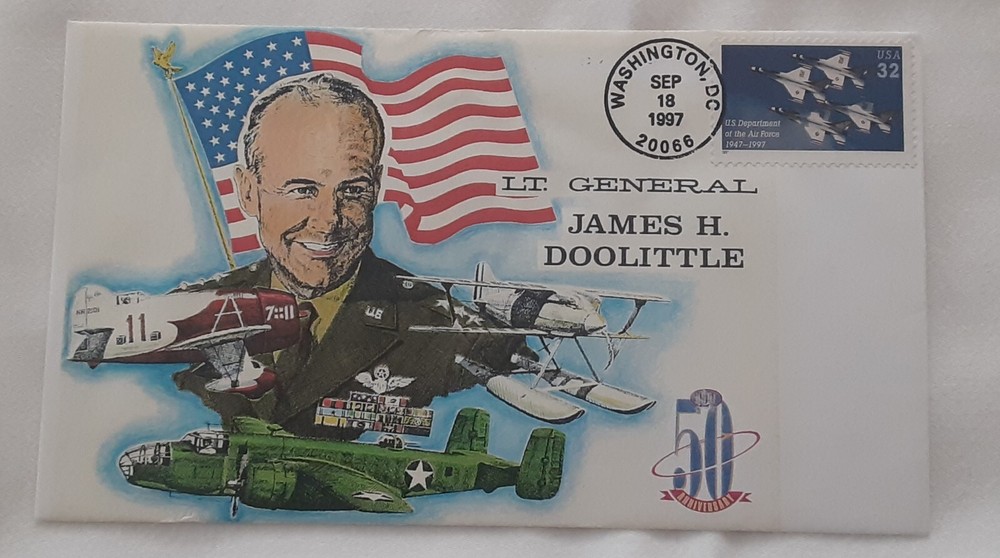 Envelope - Lt. Gen. James H. Doolittle and planes he flew
