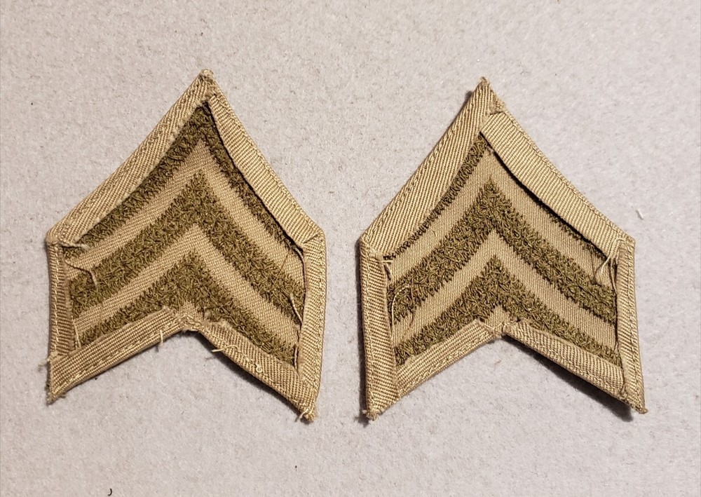 Pair - 1930s Army Sergeant Stripes