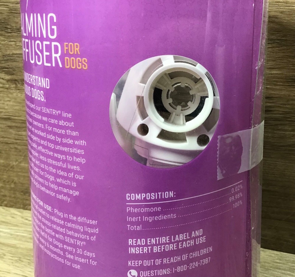 SENTRY Calming Plug-In Diffuser for Dogs, 1.5 oz. OPEN BOX