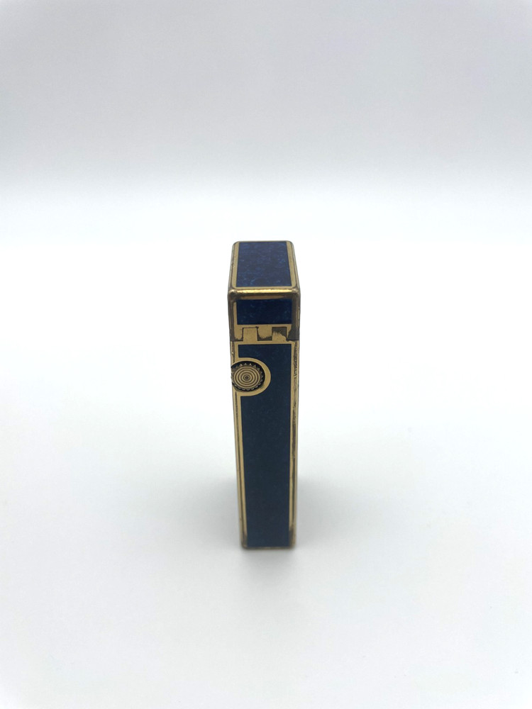 Dunhill Rollagas Gold Lapis Lazuli Marble Blue Lighter
