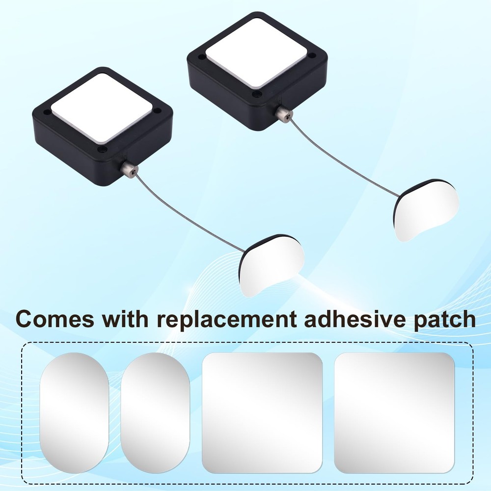 2PCS Retractable Remote Control Tether Locks 6.56ft Adjustable Security Leash