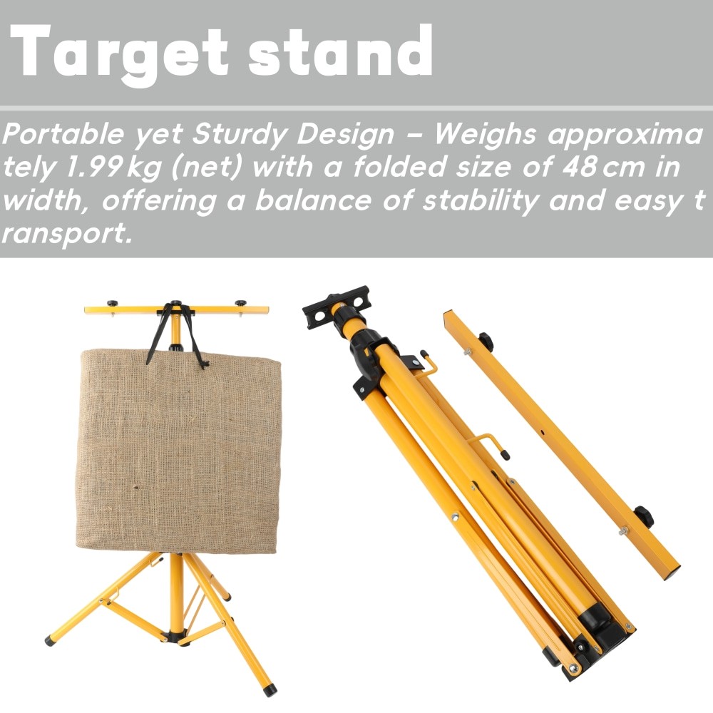 Archery Triangular Folding Target Stand Iron Adjustable Tripod Shooting Hunting