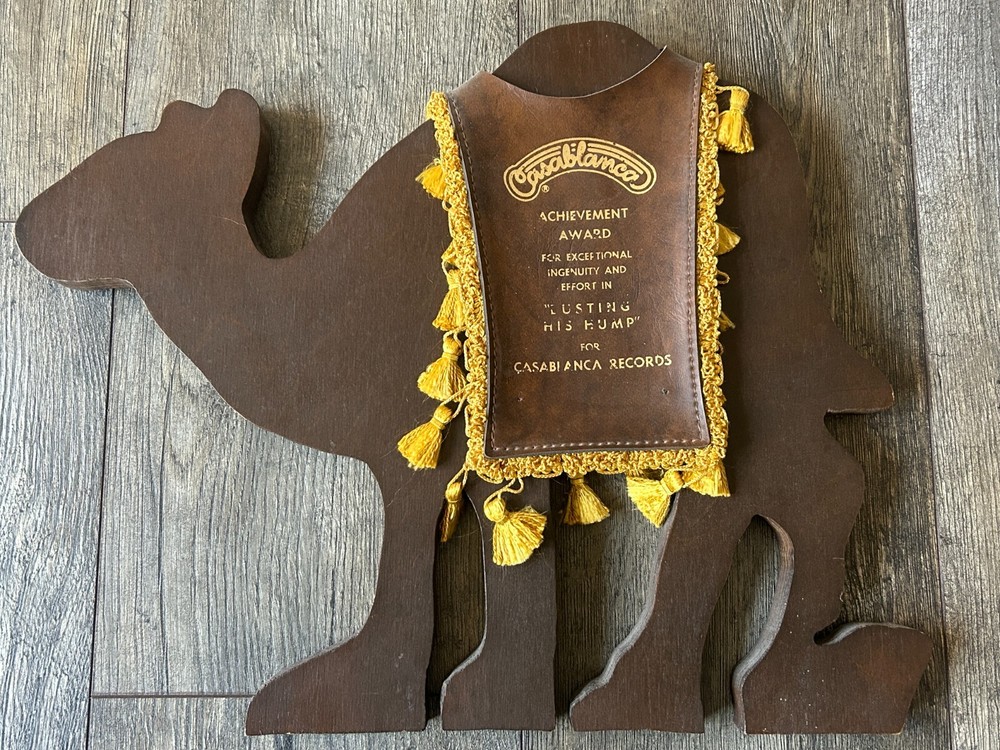 Casablanca Records Award Plaque Camel Busting His Hump Neil Bogart Kiss Aucoin