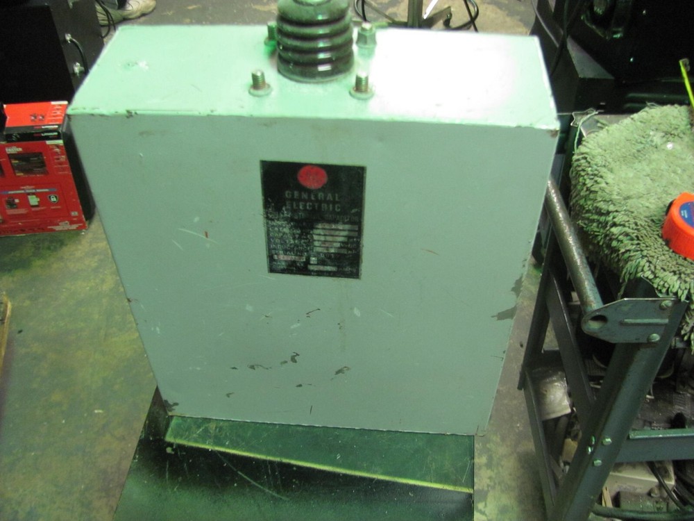 VINTAGE GENERAL ELECTRONIC OIL FILLED CAPACITOR 7.5 UF 20KV 20000 VOLT