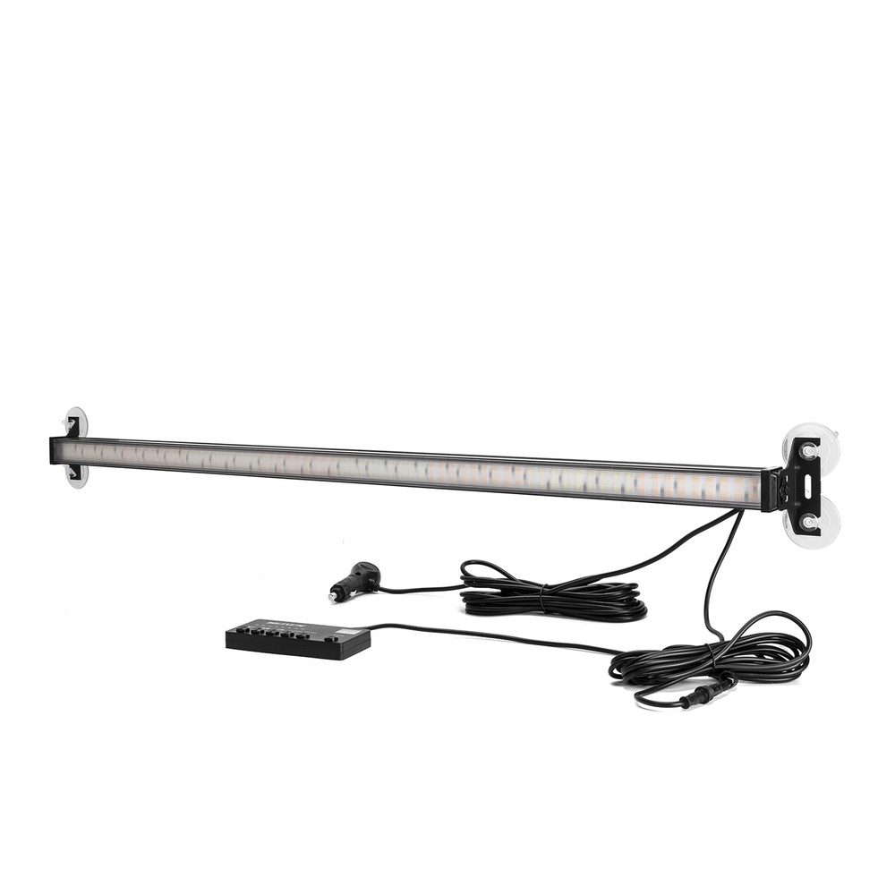 35" Amber White Traffic Advisor Strobe Emergency Light Bar Warning w/ Controller