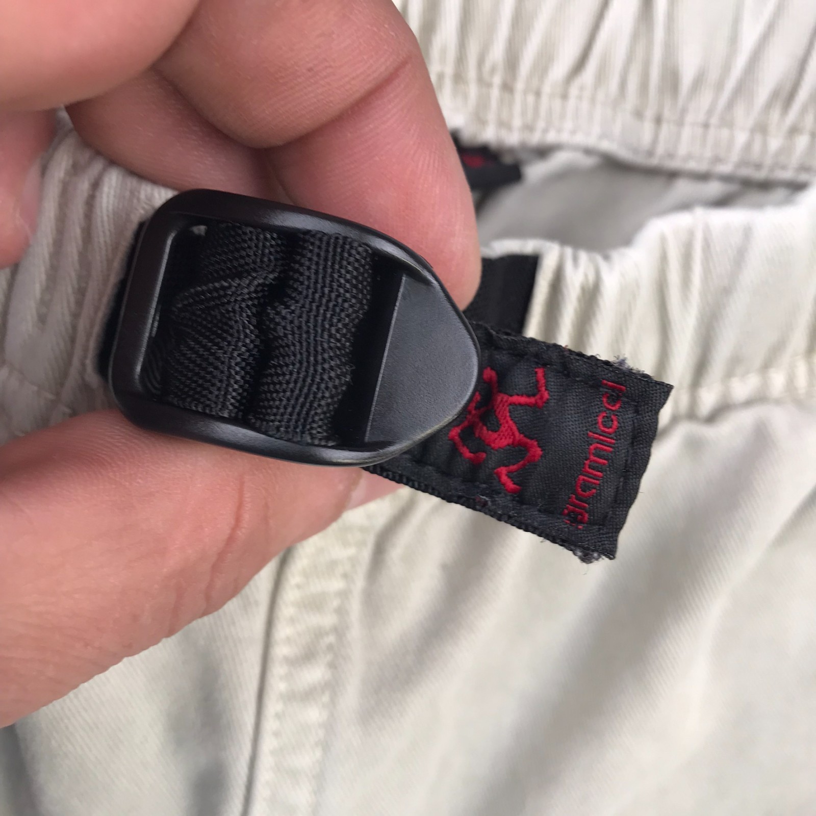 Gramicci Vintage G Series Shorts Mens M Khaki 8" Cotton Belted Hiking Climbing