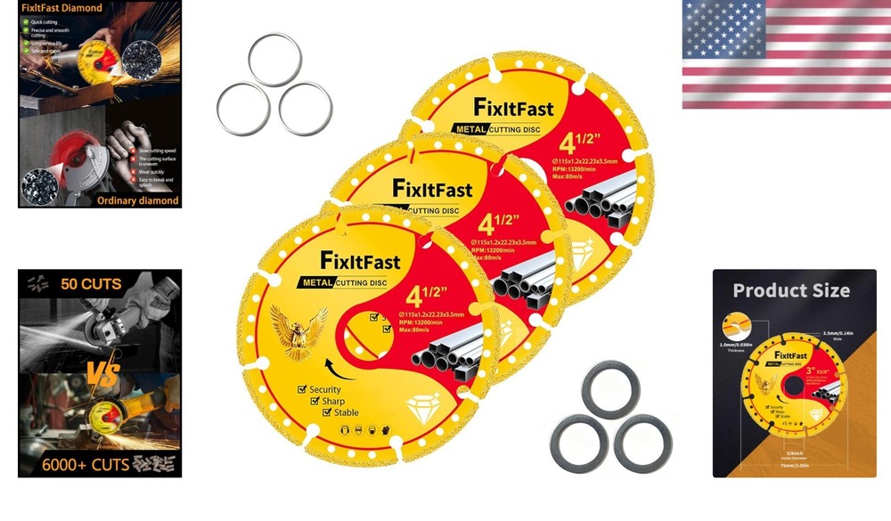 4.5" Diamond Cut Off Wheel for Angle Grinder