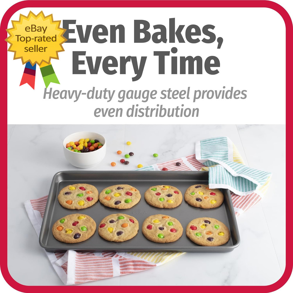 Everyday Nonstick Baking Sheet Set 3 Pack Includes One Small Medium and Large Pa