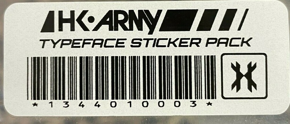NEW HK Army Rectangle Typeface Sticker Pack - 5 Stickers