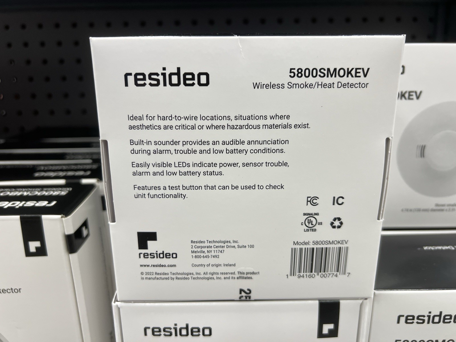 Brand New Honeywell Resideo 5800SMOKEV, Wireless Smoke Heat Detector