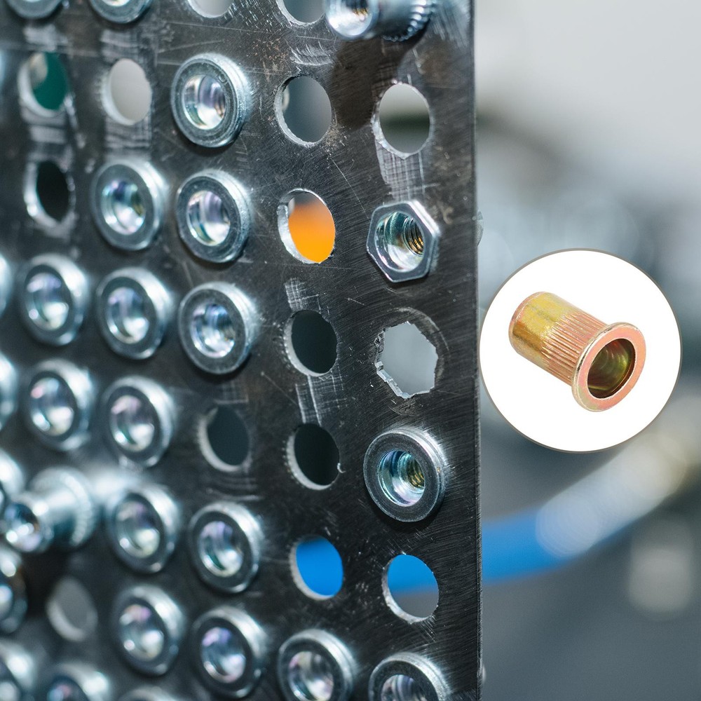 Rivet Nuts (M10) 25Pcs, Carbon Steel Knurled Threaded Insert Nuts