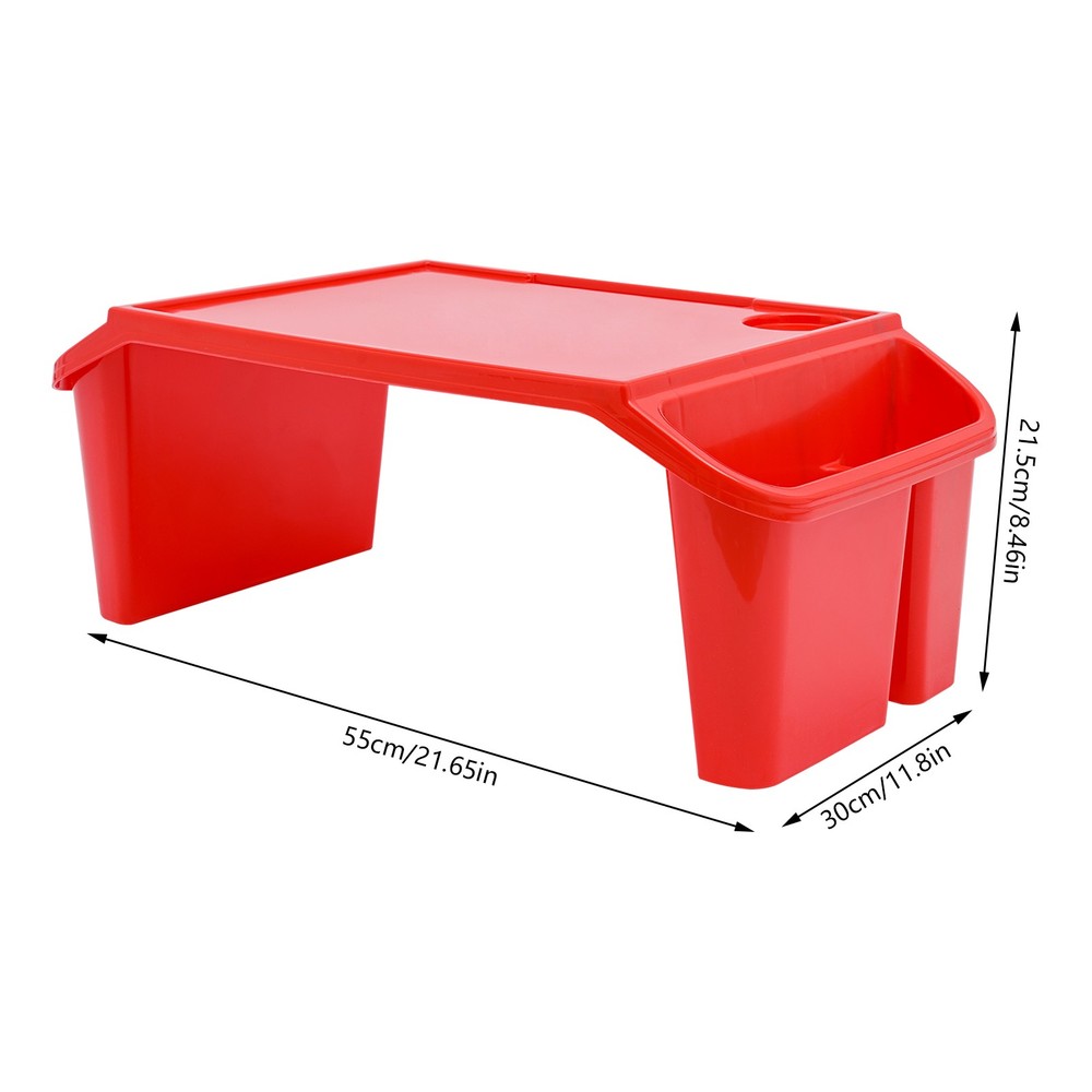Kids Lap Desk, Portable Activity Tray with Side Storage, Stackable Plastic Desk