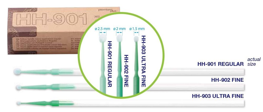 Dental HOLLOW HANDLE micro Applicators 1000 pcs