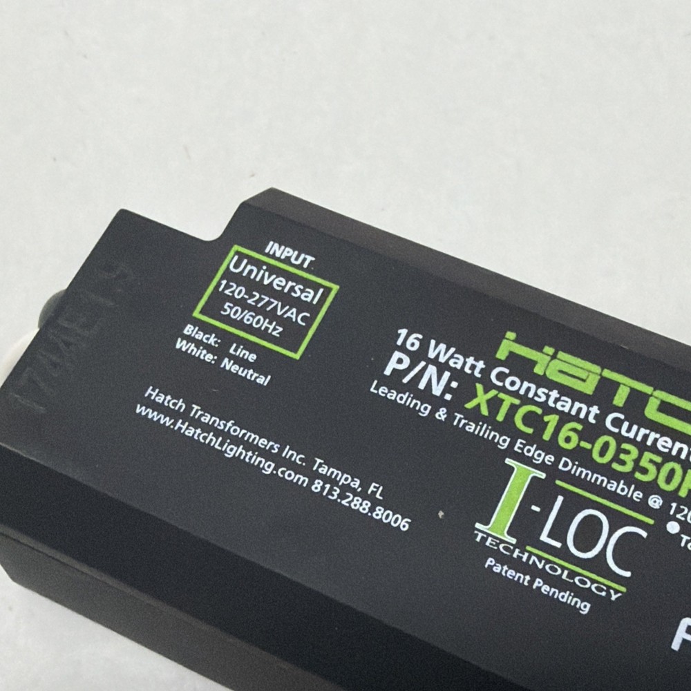 HATCH XTC16-0350P-UNV-I LED DRIVE TYPE PROGRAMMABLE CONSTANT DRIVER