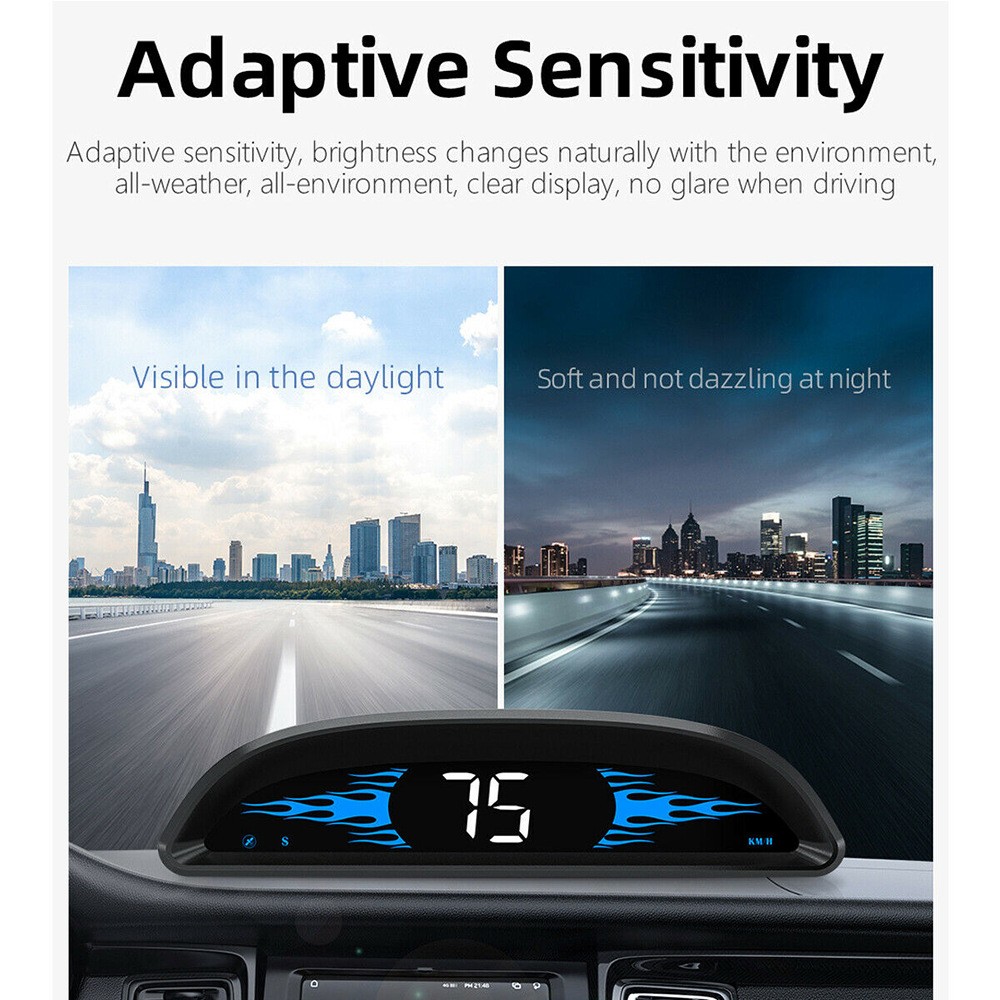 G2 HUD Head Up Display Car GPS Speedometer Smart Clock Decor Digital Gauges