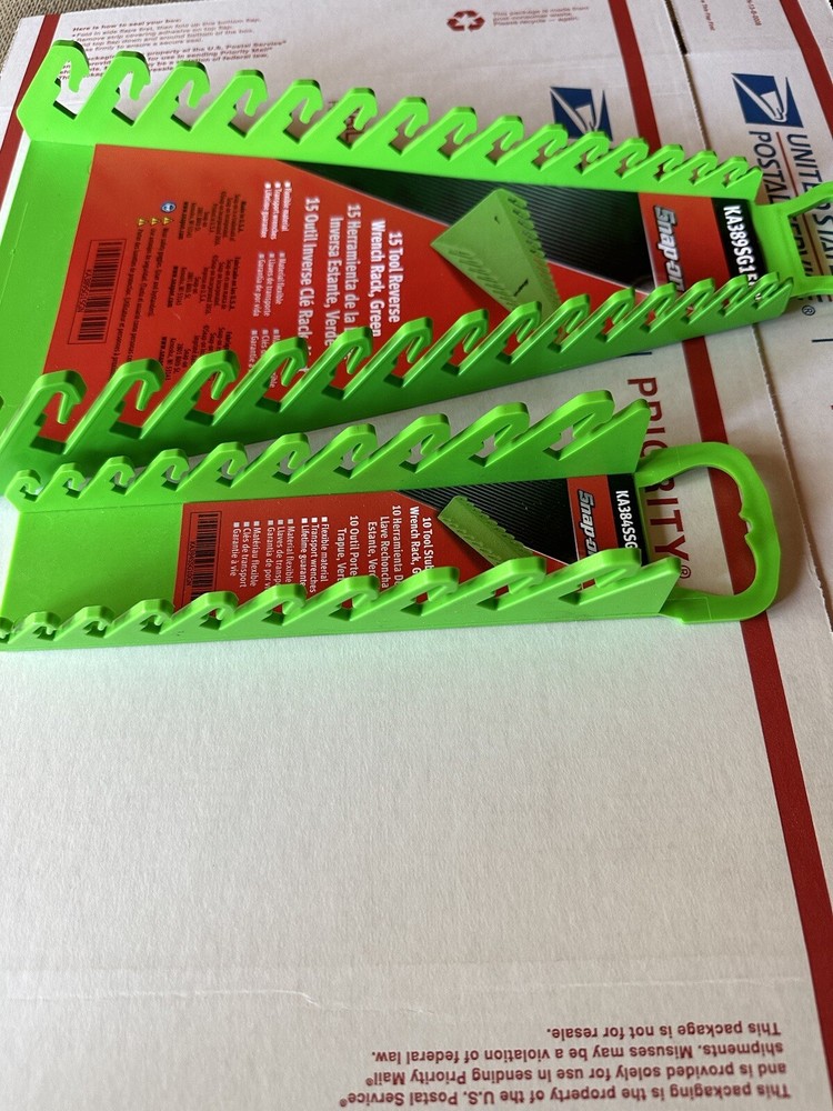 Snap-on Wrench Rack Set. Green Reverse Set.