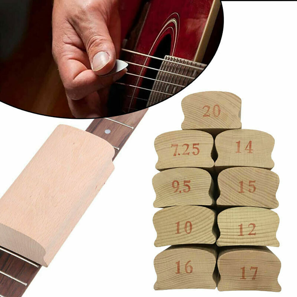 Wooden Guitar Bass Radius Sanding Block Fret Leveling Fingerboard luthier Tools~