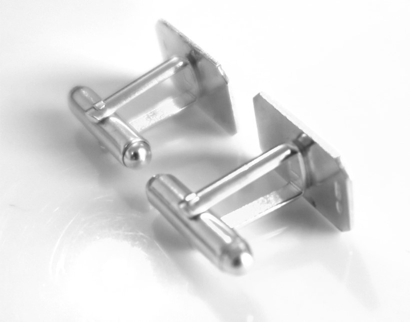 Solid 925 Sterling SIlver 17x11mm Rectangle Cufflinks Cuff Links Swivel Back