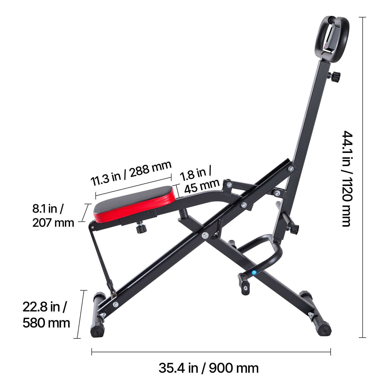 Uimoso Foldable Squat Machine with 3 Resistance Bands Glutes and Leg Workouts