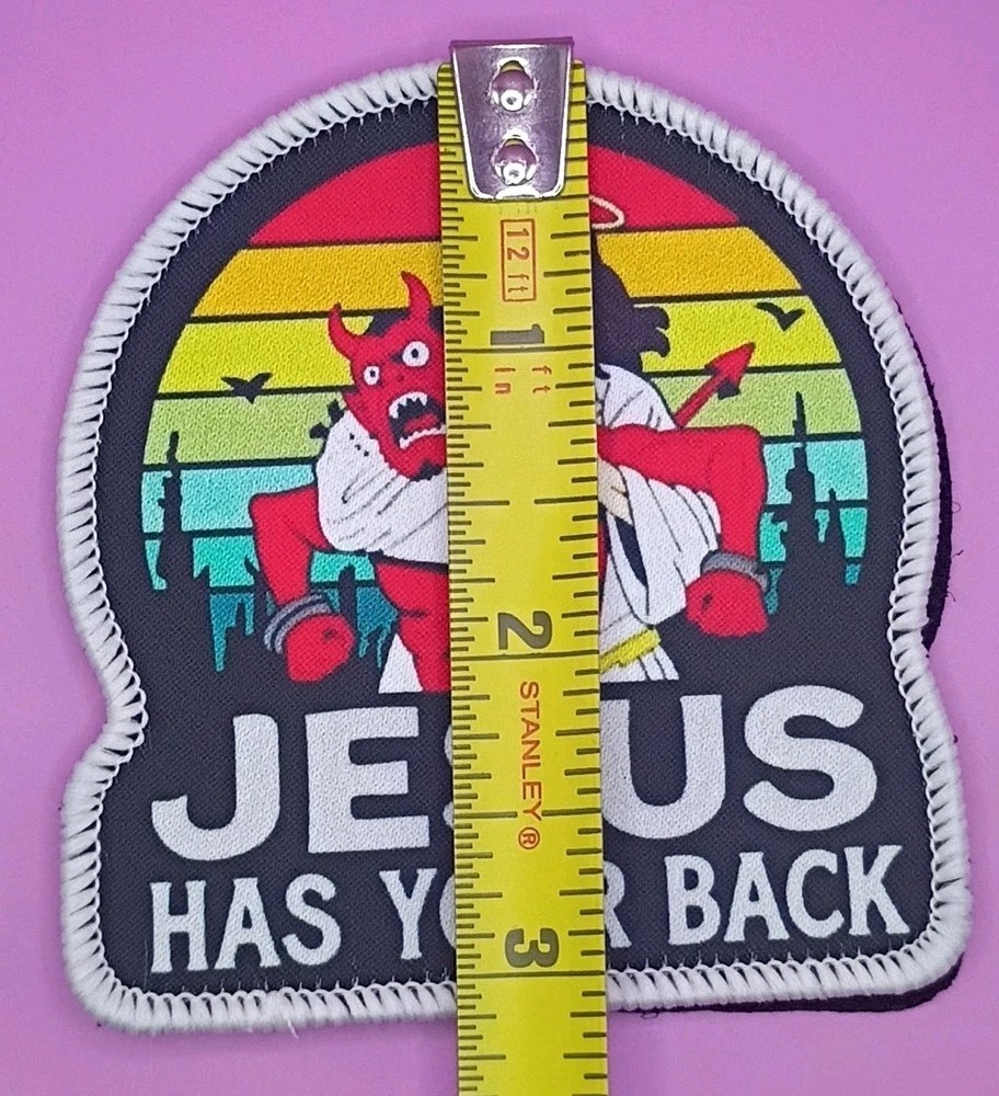 Jesus Victory Over Devil Tactical Patch - Spiritual Warfare Hook & Loop - New