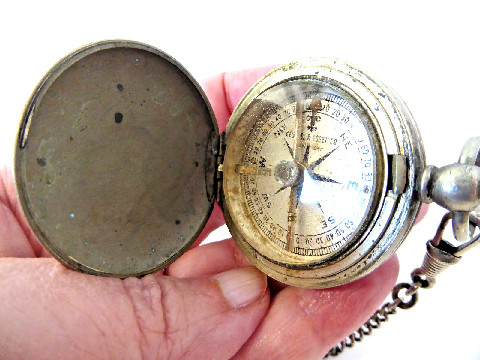 Vintage Keuffel & Esser Co. New York Pocket Compass With Fob