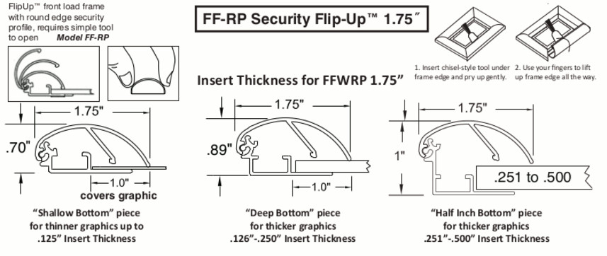 SECURITY Bus Ad 1.75" Snap-Open Frames