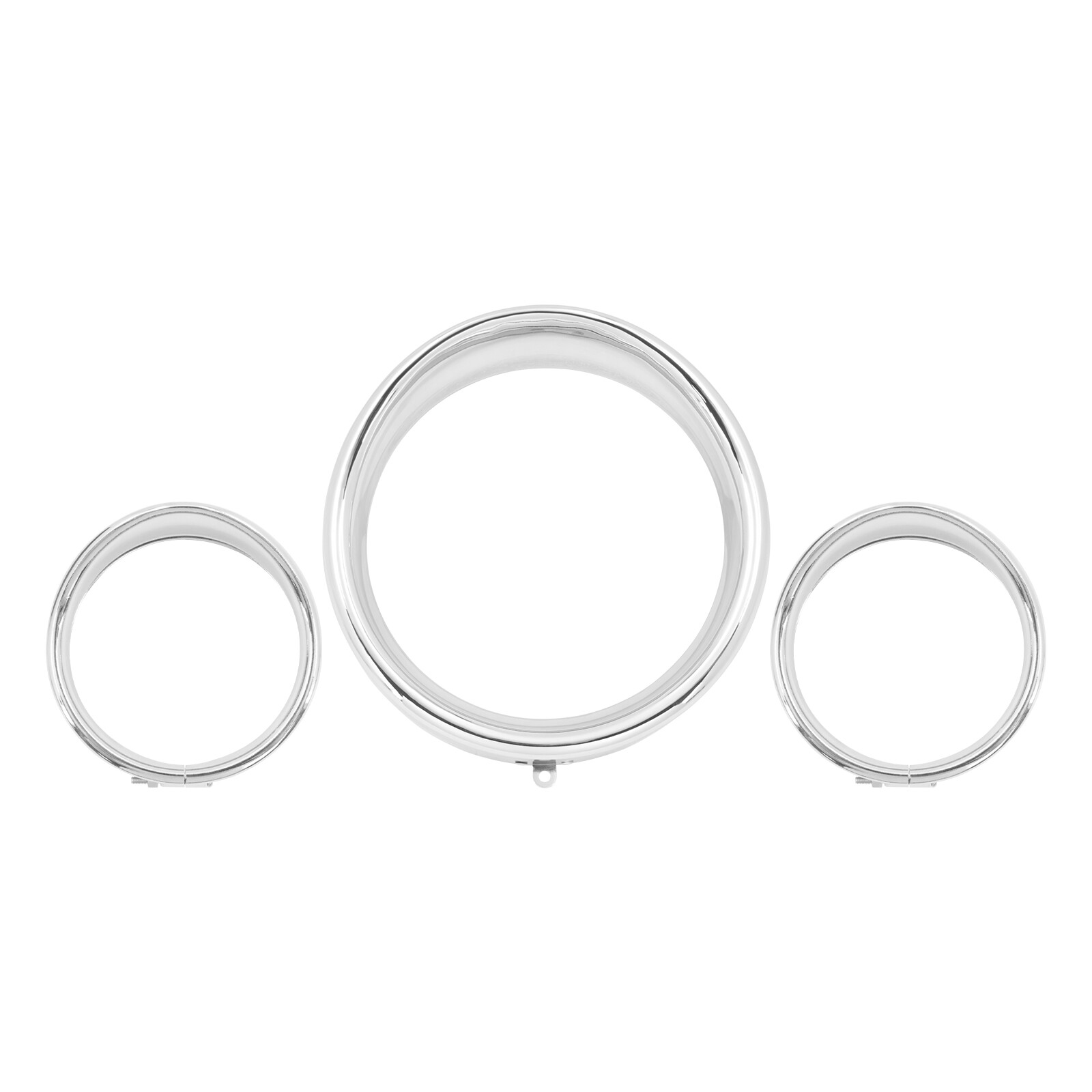 7" Headlight 4.5"Fog Light Visor Trim Ring Cover For Harley Softail Deluxe 94-17