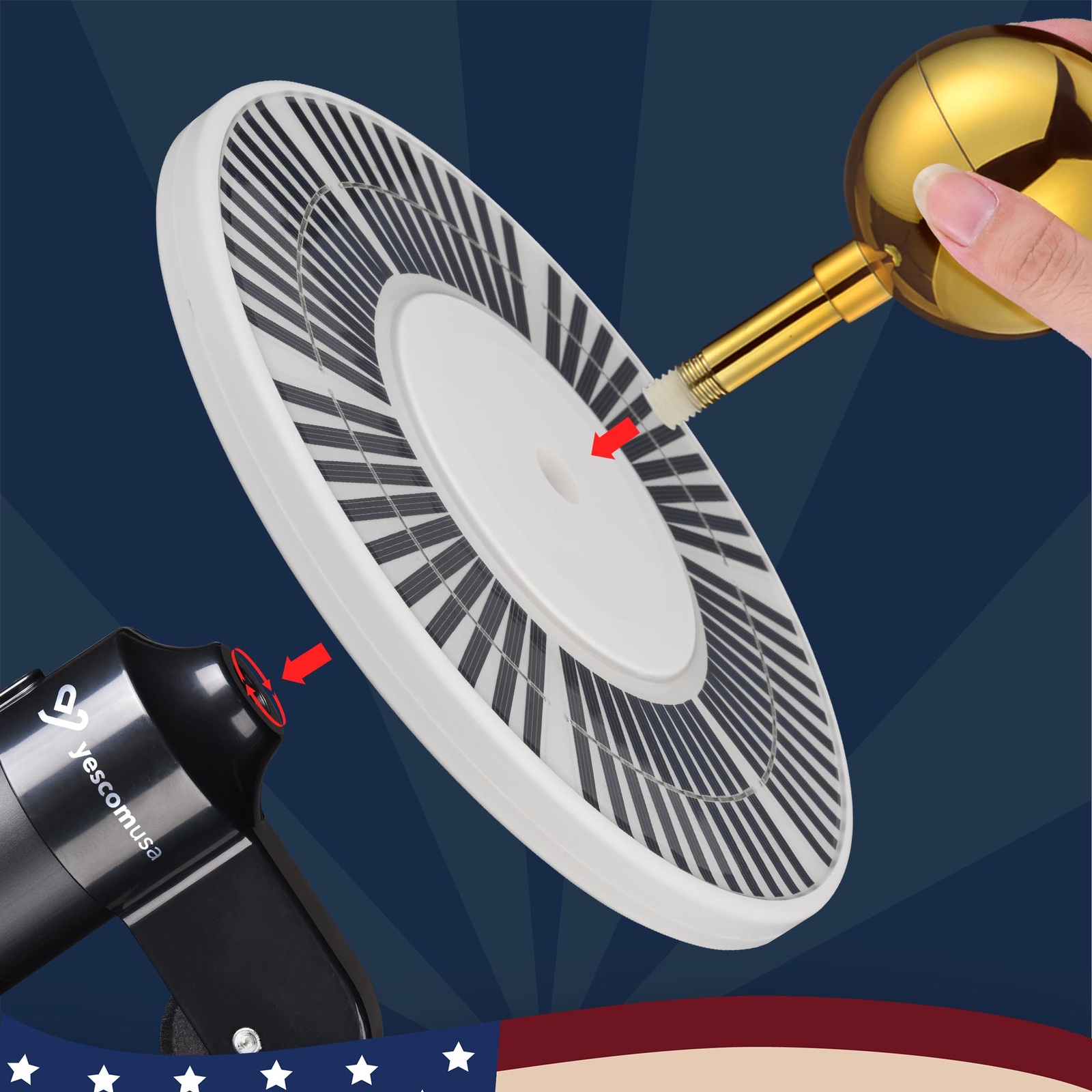 Yescom Bravery 20ft LED Solar Light Sectional Flag Pole Kit Outside Black