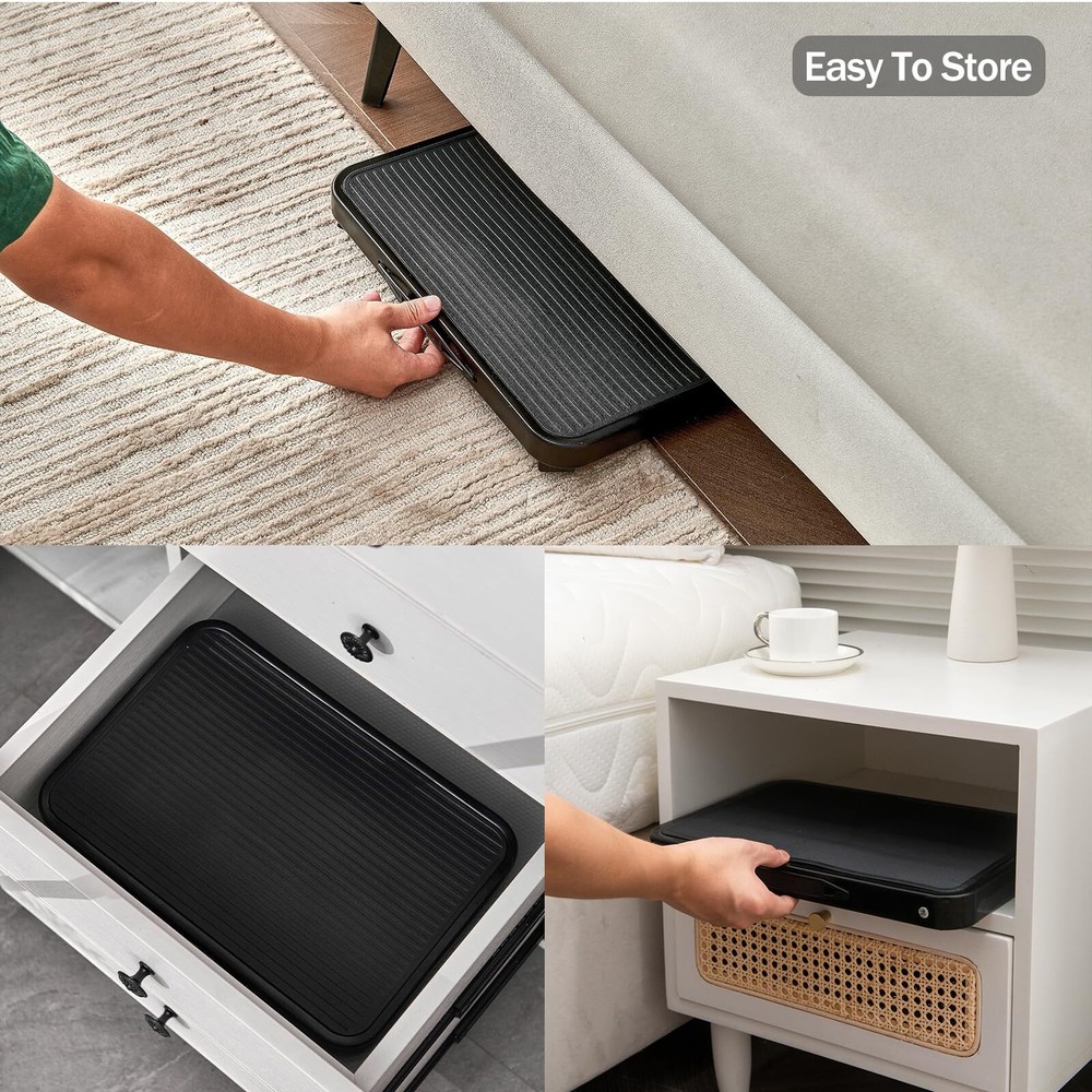 Folding Step Stool Height Adjustable 1- Step 330lbs Sturdy Portable Step Plat...