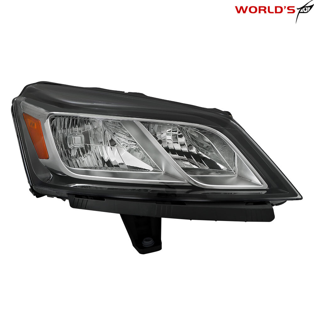 Left+Right Halogen Headlight For Chevrolet Traverse 2013-2017 Black Chrome Bezel