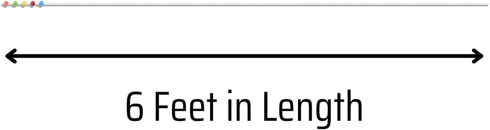 Vision Convergence Insufficiency Training Tool for 6 Ft with 5 Beads, White