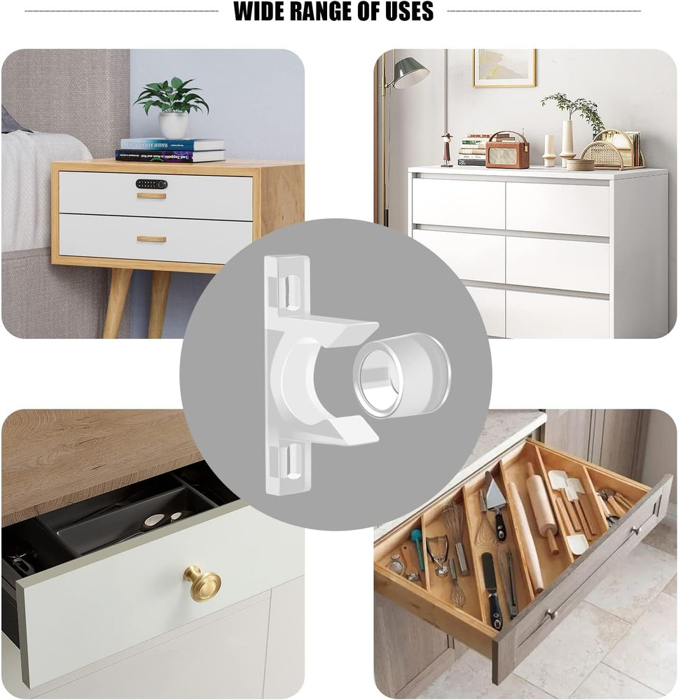 8 Sets False Front Cabinet Clips Kitchen Cabinet Doors Replacement for Drawer Re