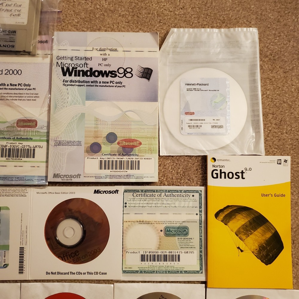 Microsoft Software Vintage Lot Various Discs