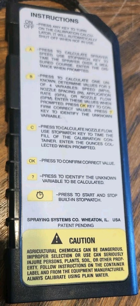 TeeJet Calibration Calculator For Spraying Systems