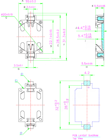Save Battery Holders for NES SNES N64 - CR2032