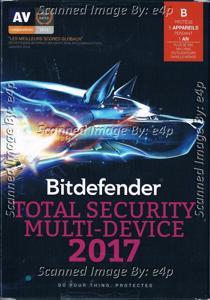 BITDEFENDER TOTAL SECURITY MULTI-DEVICE 2017 5 DEVICE 1 YEAR WIN/MAC/ANDROID NEW