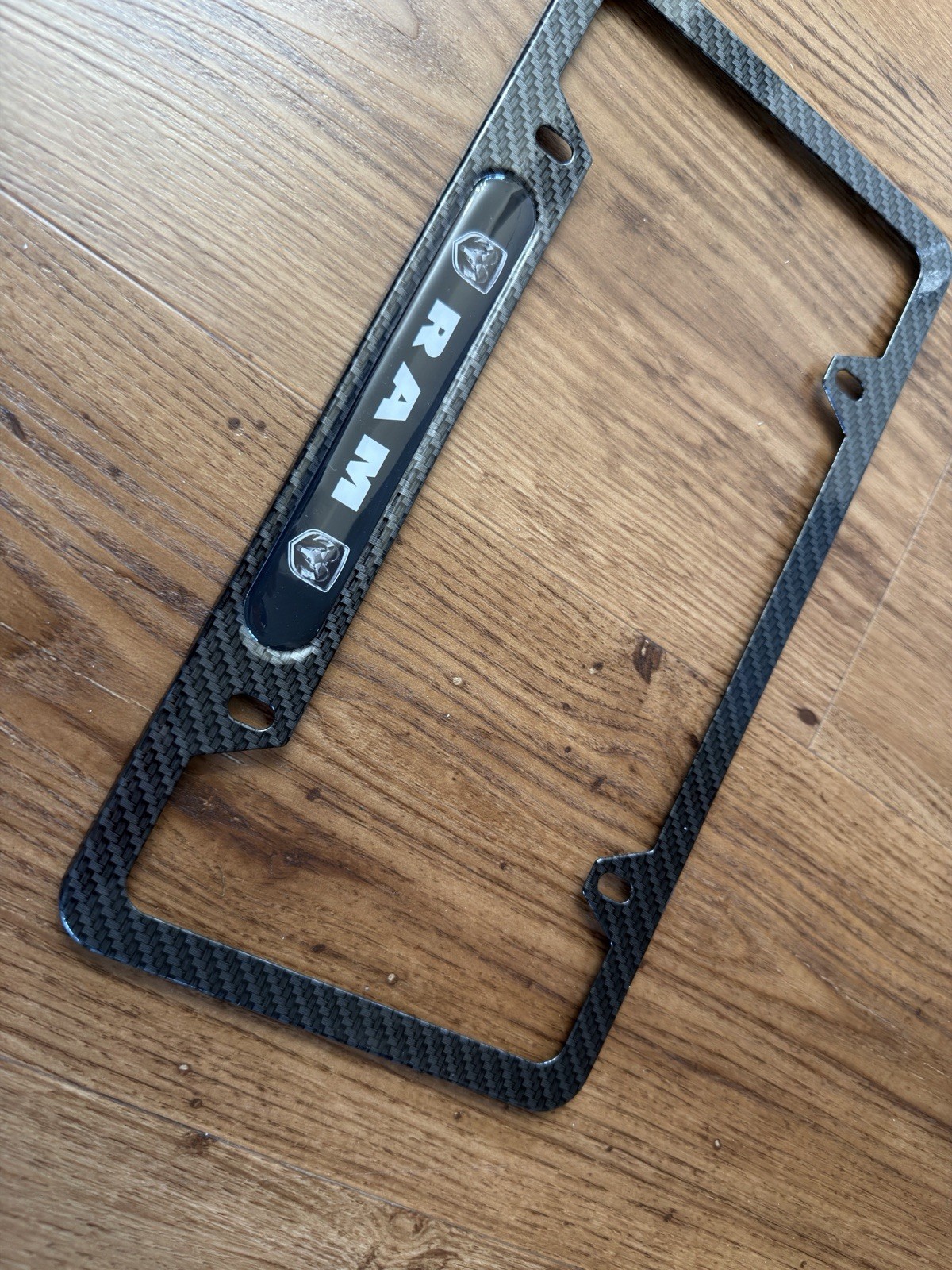 Ram Carbon Fiber-Style License Plate Frames (Set of 2) – Hardware Included