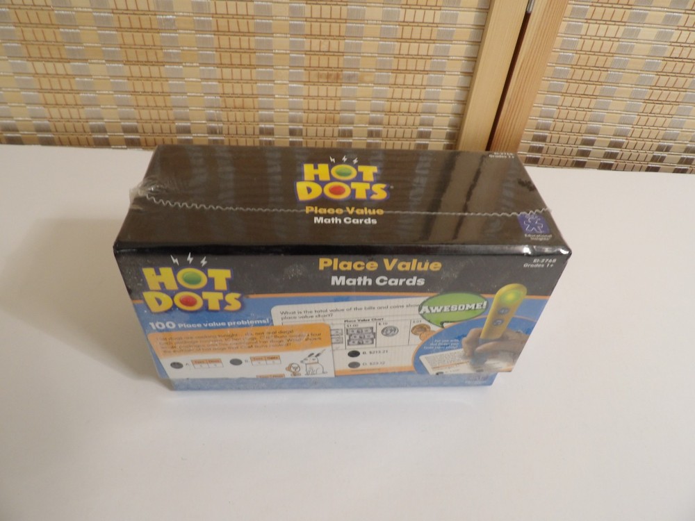 NEW- Hot Dots Math Cards - 50 Double Sided Cards & Teacher Guide