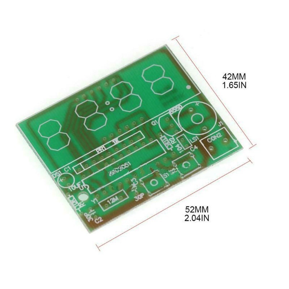 DIY Soldering Practice AT89C2051 4 Bit Digital Clock with Time Chime Function