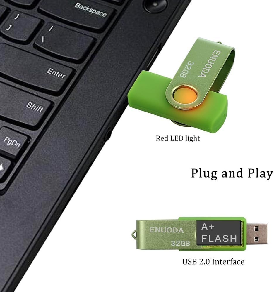 32GB USB Flash Drive 5-Pack | Colorful Thumb Drives for Easy Data Storage