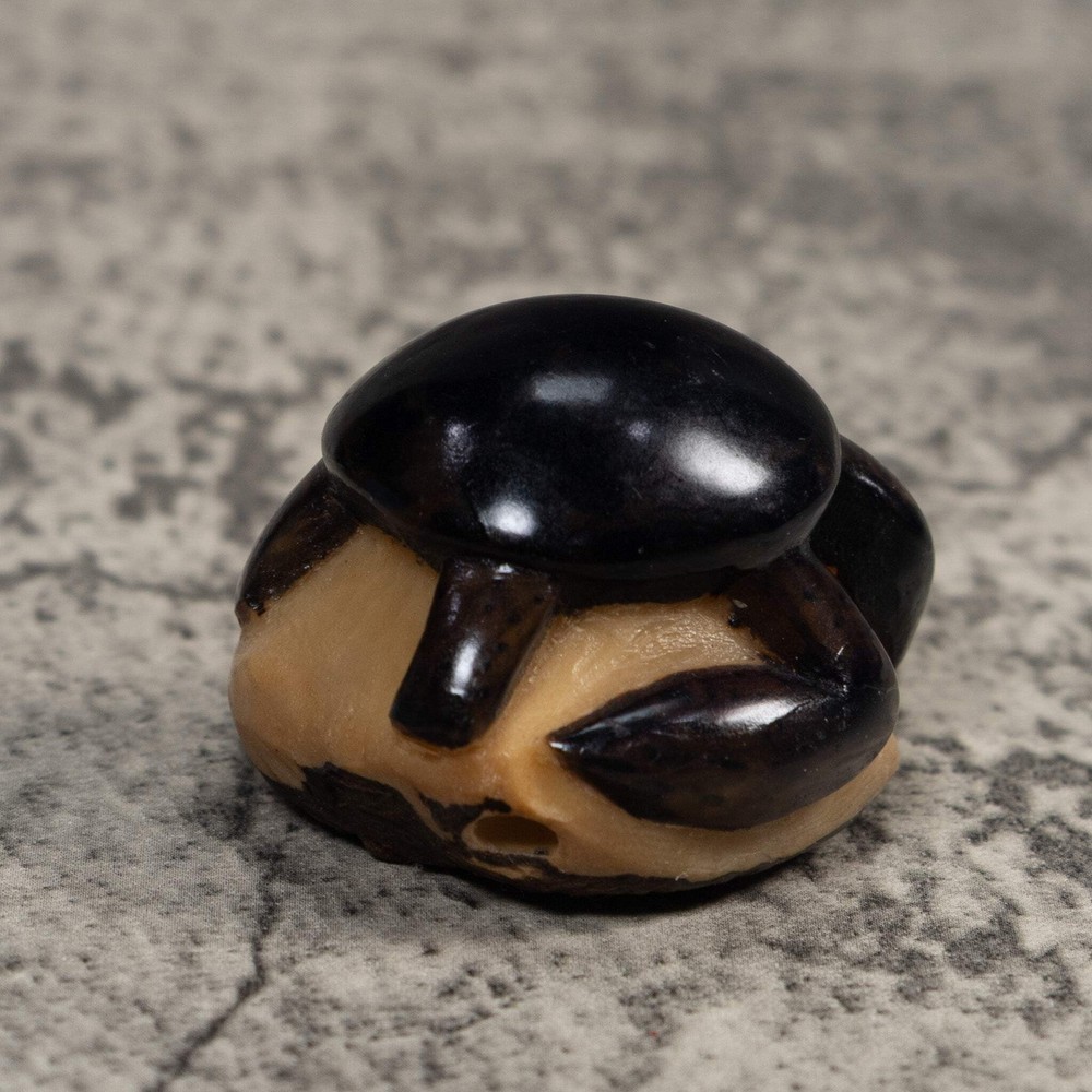 Vintage Black Turtle Tagua Carving