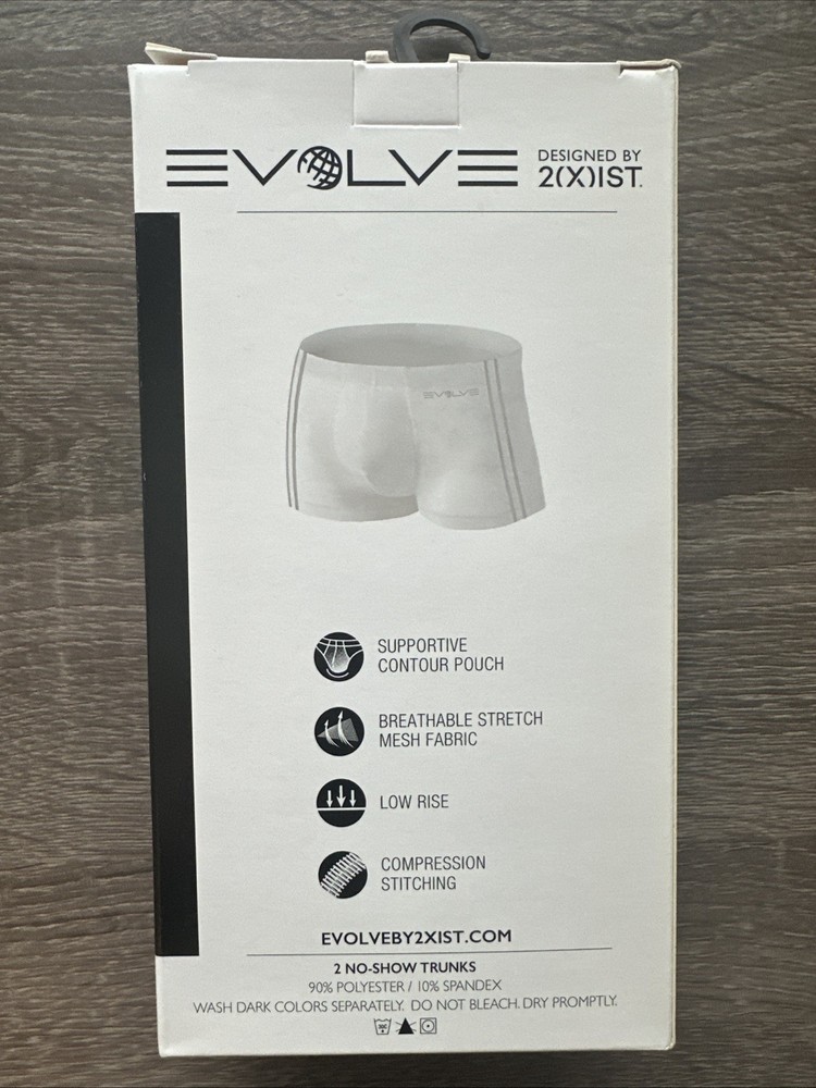 EVOLVE (2XIST) Micro Mesh Stretch Trunks, 2 pack - Medium, (32-34) Multicolor