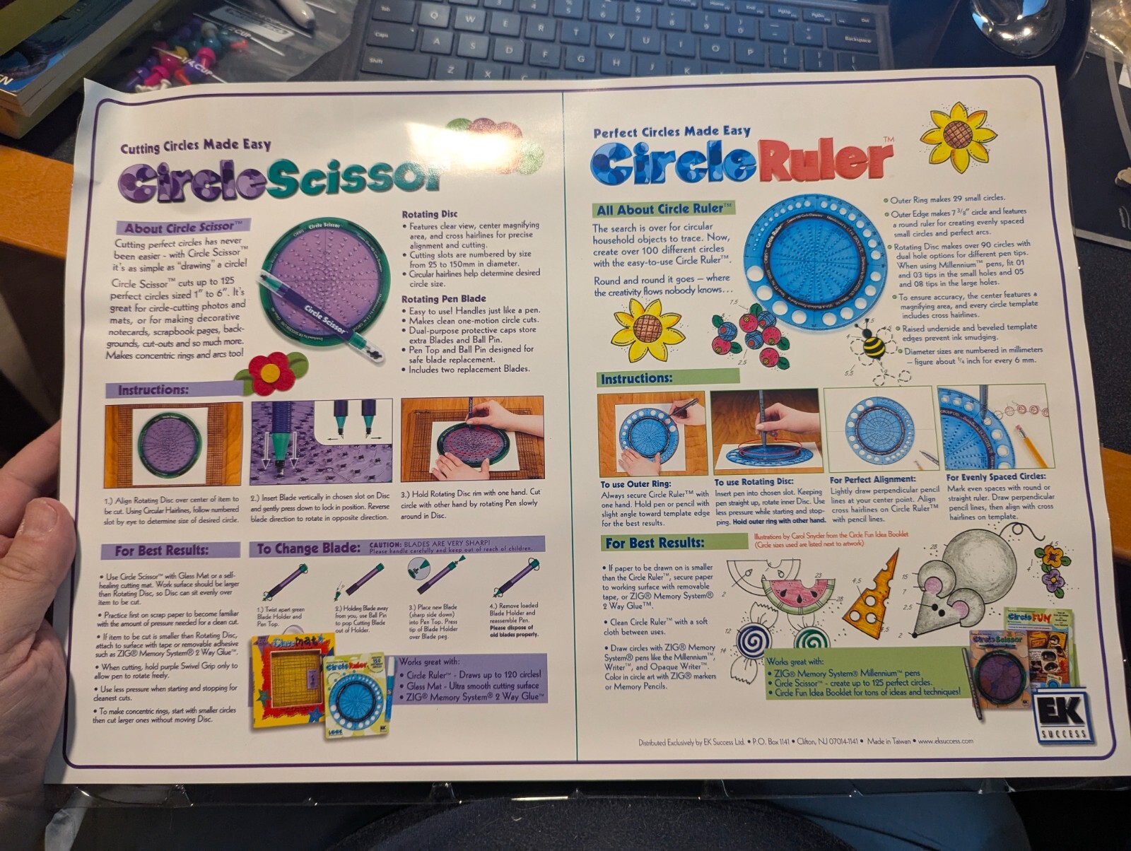 CIRCLE FUN Value Pack Draw and Cut Perfect Circles Arts & Crafts 100% COMPLETE