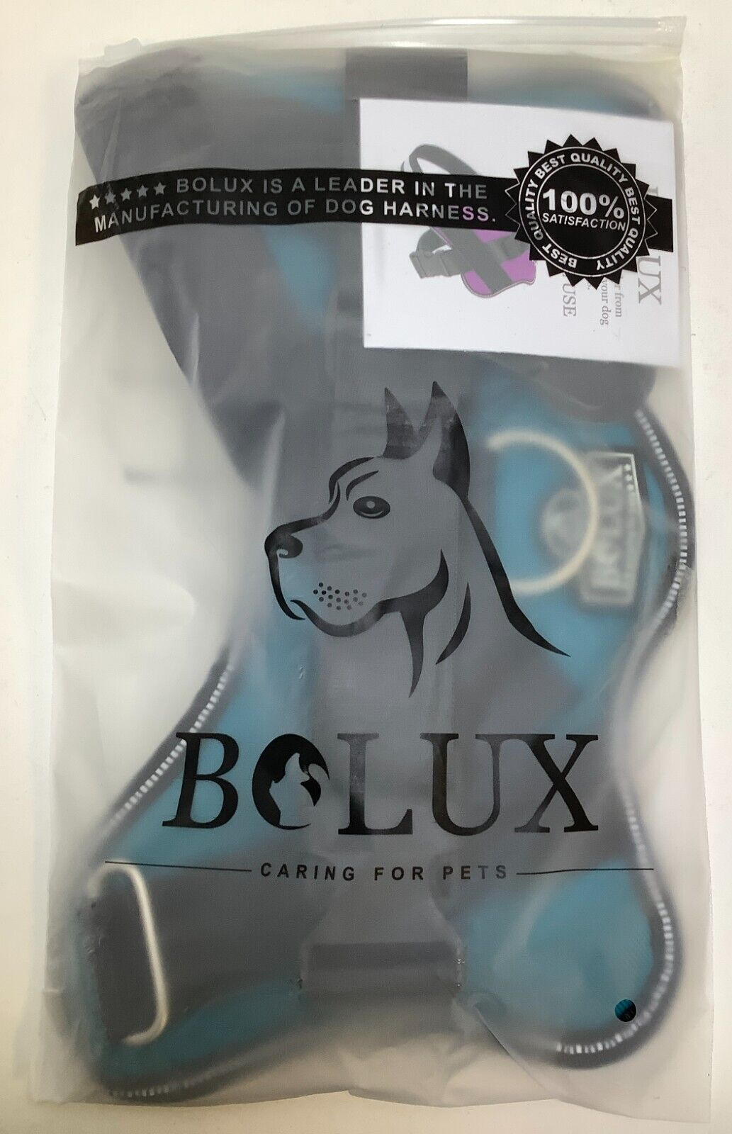 BOLUX Dog Harness, Turquoise, Size Medium, Free Shipping!!!