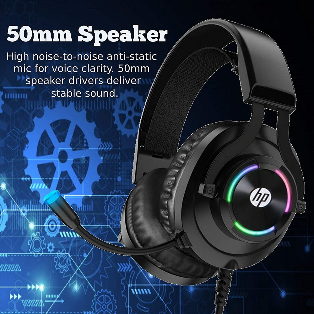 HP Wired Gaming Headset with Microphone for Xbox. PS4. PC. Laptop