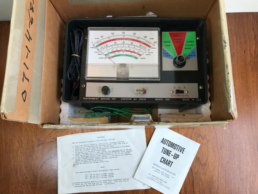 Vintage Solid State Engine Analyzer 4-6 Cylinder Model 666